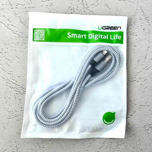 UGREEN Lightning to USBA Cable 6FT - Silver - Braided - MFi Certified - Picture 1 of 1